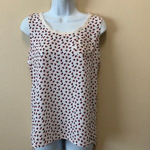Caslon small heart tank sleeveless blouse Valentine’s